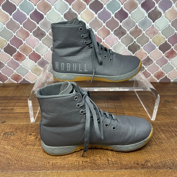 Womens NOBULL Outwork Hi Top GumSole Trainers, Dark Gray, Size 7 - Picture 1 of 11